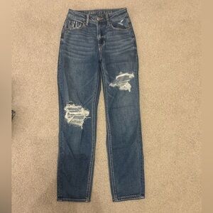 American Eagle Outfitters Blue Distressed Jeans